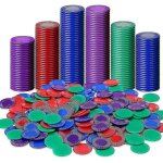 400 pices en plastique poker jetons jetons de jeu 4 couleurs compteur carte pour jeu de comptage bingo ...