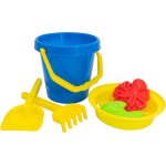 40241 - set de jouets de sable 6 pices avec seau, tamis, 2 petits moules, rteau et petite pelle, diffrentes ...