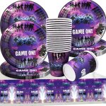 41 pices set de vaisselle thme de jeu anniversaire fte, comprendre 20 papier assiettes, 20 tasses ...