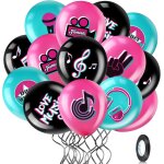 45 pices ballons de fte sur le thme de la musique - 12 pouces signes de note en latex pour anniversaire ...