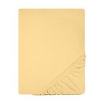 4643 celinatex drap - housse 200 x 200 / 200 x 220 cm a 200x en jersey de coton stretch crme jaune