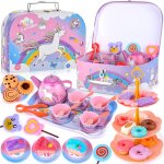 48pcs service a th pour enfants, service a th jouets, dnette enfant accessoire jeux de cuisine, jouet ...