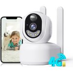 4g lte wireless indoor surveillance camera, 2k camera batteries 360 ptz camera 4g with sim card, colour ...
