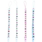 4pcs attache sucette cha�ne en tissu pour b�b� essentiels pour nouveau - n� baby shower