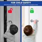 4pcs serrures a levier verrou de levier de porte pour enfants et pet serrures de poigne de porte serrures ...