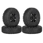 4pices 85mm 1. 55 pouce beadlock jantes pneus ensemble pour 1 / 10 rc crawler voiture axial jr d90 cc01, ...
