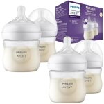 4x biberons philips avent natural 125ml anti - colique + ttines 0m +