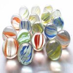 5 / 10pcs 14mm color verre billes enfants jeu de course de marbre marbre solitaire jouet saf vase remplisseur ...