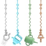 5 attache jouet pour poussette, attache t�tine silicone, attache poussette, attaches sucettes, ceintures ...