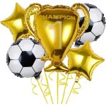 5 ballons football, deco anniversaire enfants, dcorations de la fte de football ballon aluminium, dcoration ...