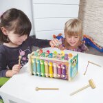 5 in 1 xylophone instrument musique banc a marteler, jeu motricit� fine, jeux montessori educatif pour ...