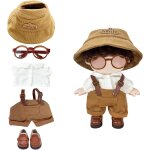 5 pcs ensemble de vtements pour poupe de 15 / 17 cm en vinyle, tenue rtro dcontracte avec chapeau ...