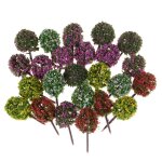 5 pcs / lot en plastique miniature fleur arbre plantes f�e jardin d�coration maison de poup�e artisanat ...