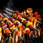 5 pices 10 pouces plat ti barbecue brochettes extrieur arrire - cour pique - nique barbecue griller ...
