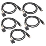 5 pices cble usb 9 broches vers type c pour carte mre d'ordinateur ecran secondaire usbc lcd pc adaptateur ...