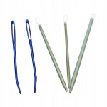 5 pices pull en aluminium avec pointe courbe tricote