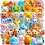 50 / 100 pices mignon dessin anim animal mlange graffiti autocollants bricolage tlphone guitare ...