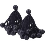 50 pcs tendeur a boule elastique(noir), tendeur de bche pour pavillon, camping, tente cordons, rideaux ...