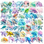 50 pi�ces color� tortue de mer dessin anim� graffiti autocollants t�l�phone guitare ordinateur portable ...