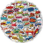 50 pièces dessin animé oops omg bam pow wow boom bang explosion nuage style anime slogan autocollant ... 50 pièces dessin animé oops omg bam pow wow boom bang explosion nuage style anime slogan autocollant ...