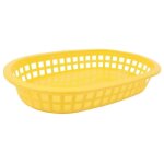 (50 pices - jaune) 100 pices / 50 pices panier alimentaire forme ovale vaisselle en plastique frites ...