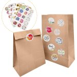 50 pièces sac kraft, sacs en papier kraft brun, sachet papier, pochette kraft cadeau avec 105 autocollants, ... 50 pièces sac kraft, sacs en papier kraft brun, sachet papier, pochette kraft cadeau avec 105 autocollants, ...