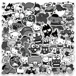 50 pièces sanrio série hello kitty kuromi autocollants mignon multi - usages autocollants imperméable ... 50 pièces sanrio série hello kitty kuromi autocollants mignon multi - usages autocollants imperméable ...