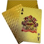 54 cartes a jouer en plastique doré holographiques imperméables, parfaites pour les jeux parents - enfants, ... 54 cartes a jouer en plastique doré holographiques imperméables, parfaites pour les jeux parents - enfants, ...