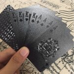 54 pices / paquet or feuille de poker nouveaut collection impermable pvc plastique jeu de cartes a ...