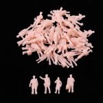 56 pi�ces de figurines miniatures � l'�chelle de ho 1:150, personnes non peintes pour mod�les de table ...