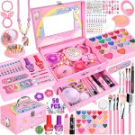 59pcs maquillage enfant fille, maquillage enfant jouet filles, kit de maquillage enfant fille, cadeau ...