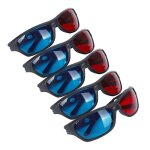 5x lunettes 3d dimensionnelles anaglyphes rouges et bleus pour jeu de téléfilm 5x lunettes 3d dimensionnelles anaglyphes rouges et bleus pour jeu de téléfilm