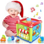 6 en 1 apprentissage prcoce cube d'activit jouet pour bb 18 + mois forme classificateur piano clavier ...