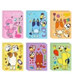 6 / 12 / 18 pièces bluey anime dessin animé chien puzzle autocollants mignon enfants bricolage couleur ... 6 / 12 / 18 pièces bluey anime dessin animé chien puzzle autocollants mignon enfants bricolage couleur ...