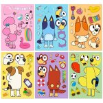 6 / 12 / 18 pièces bluey anime dessin animé chien puzzle autocollants mignon enfants bricolage couleur ... 6 / 12 / 18 pièces bluey anime dessin animé chien puzzle autocollants mignon enfants bricolage couleur ...
