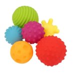 6 balles souples sensorielles aux formes / tailles diff�rentes pour d�veloppement sensoriel pour enfants ...
