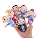 6 marionnettes a doigt mignonnes pour enfants, jouet en peluche pour bb, tissu en peluche, jeu d'apprentissa ...