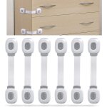 6 pices bb de scurit verrouillage, blanc loquets verrouillage pour enfants / bb, bloc porte securite ...