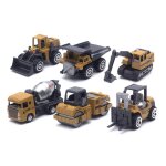 6 pices ensemble bb jouets mini vhicule de construction voitures - chariot elvateur, bulldozer, ...