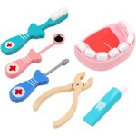 6 pièces jouets de imitation docteur ou dentiste malette docteur jouet pour enfant en bois 6 pièces jouets de imitation docteur ou dentiste malette docteur jouet pour enfant en bois