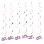 6 pièces joyeux anniversaire etoile spirale pendentif plafond suspendus guirlande pvc tourbillon bannière ... 6 pièces joyeux anniversaire etoile spirale pendentif plafond suspendus guirlande pvc tourbillon bannière ...