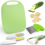 6 pices kit couteau cuisine enfant, couteau montessori, couteau enfant qui ne coupe pas, kit couteaux ...