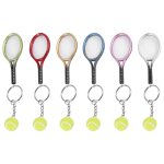 6 pices mini raquette de tennis balle porte - cls pendentif sac accessoires pour sac sport publicit ...