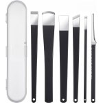 6 pi�ces p�dicure outils, professionnel couteau de p�dicure kit avec case de rangement lime pour pieds ...