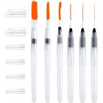 6 pices pinceau aquarelle reserve d'eau stylos avec rservoir d'eau remplissable set de pinceaux a eau ...