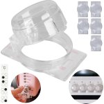 6 x children's safety cooker knobs, transparent, for rotary knobs with  max. 41 x 33 mm, distance min. ...