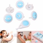 6 x protection de s�curit� enfant b�b� cache prise electrique rotation verrou