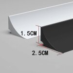 (60 cm - noir) bande d'arr�t d'eau en silicone pliable de 3 m pour comptoir de cuisine, salle de bain, ...