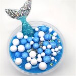 60 ml slime diy sir�ne coton boue mousse boule ocean cristal decompression boue diy cadeau jouet, bleu ...