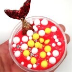 60 ml slime diy sir�ne coton boue mousse boule ocean cristal decompression boue diy cadeau jouet, rouge ...